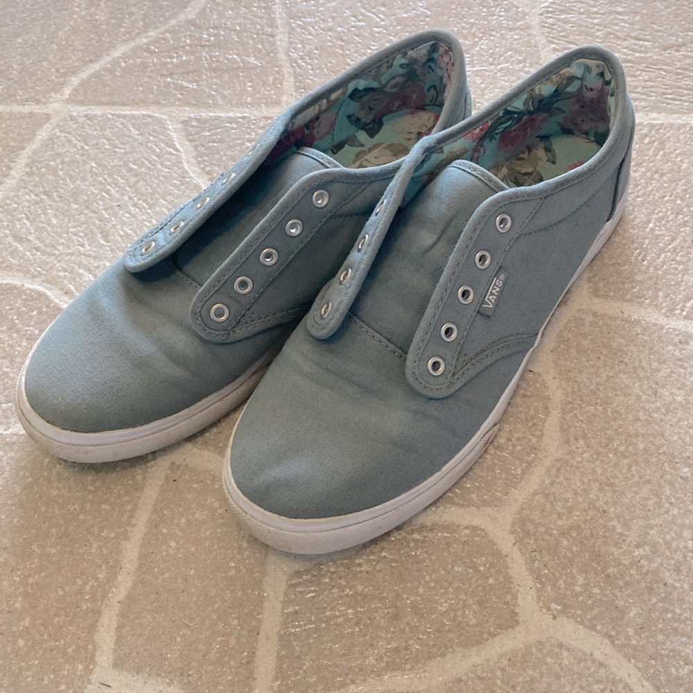 Dusky blue Vans 7.5 women’s